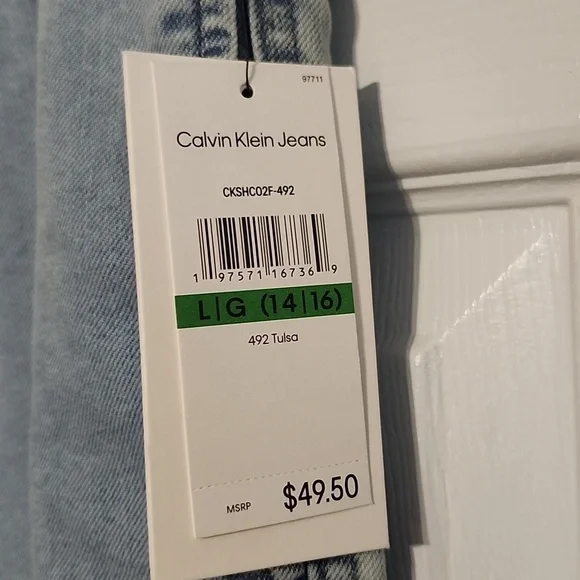 CALVIN KLIEN Modern Pull-on Denim Shorts Size Large Boys NWT - Picture 4 of 6